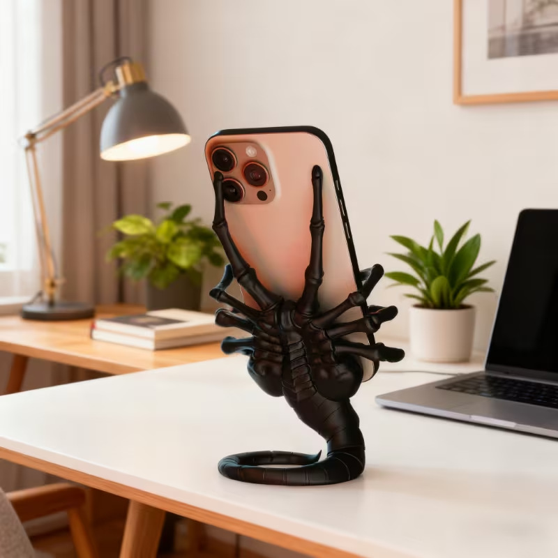 Phone Accessories Toys - Yaratıcı Uzaylı Facehugger Telefon Standı, Uzaylı