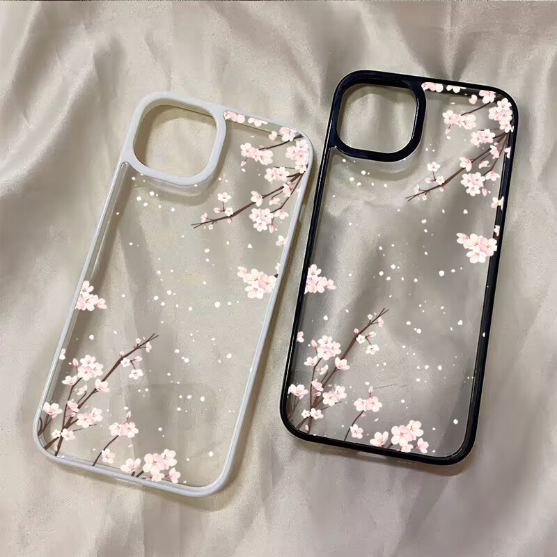 Phone Accessories To Sell - Kiraz Çiçeği Desenli Telefon Kılıfı iPhone
