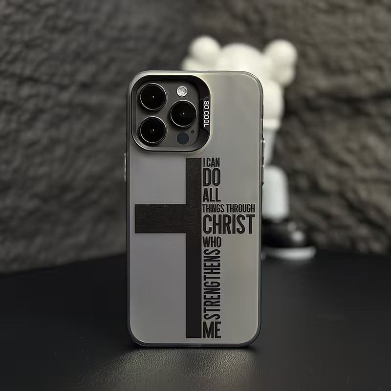 Phone Accessories To Sell - Parmak İzi Önleyici Çapraz İncil Desenli