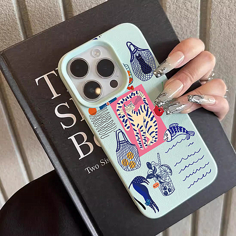 Phone Accessories To Sell - Sevimli Kiraz Kedi Baskılı Telefon Kılıfları