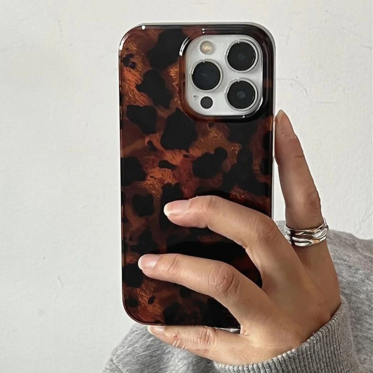 Phone Accessories To Sell - Retro Amber Dokulu Lazer Telefon Kılıfı