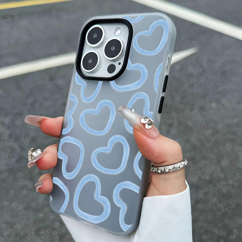 Phone Accessories To Sell - Sevimli Yağlı Boya Aşk Kalp Desenli